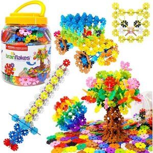 Kids 500 Piece Set, Ages 3+ Interlocking Plastic Disc Toys for Creative Building